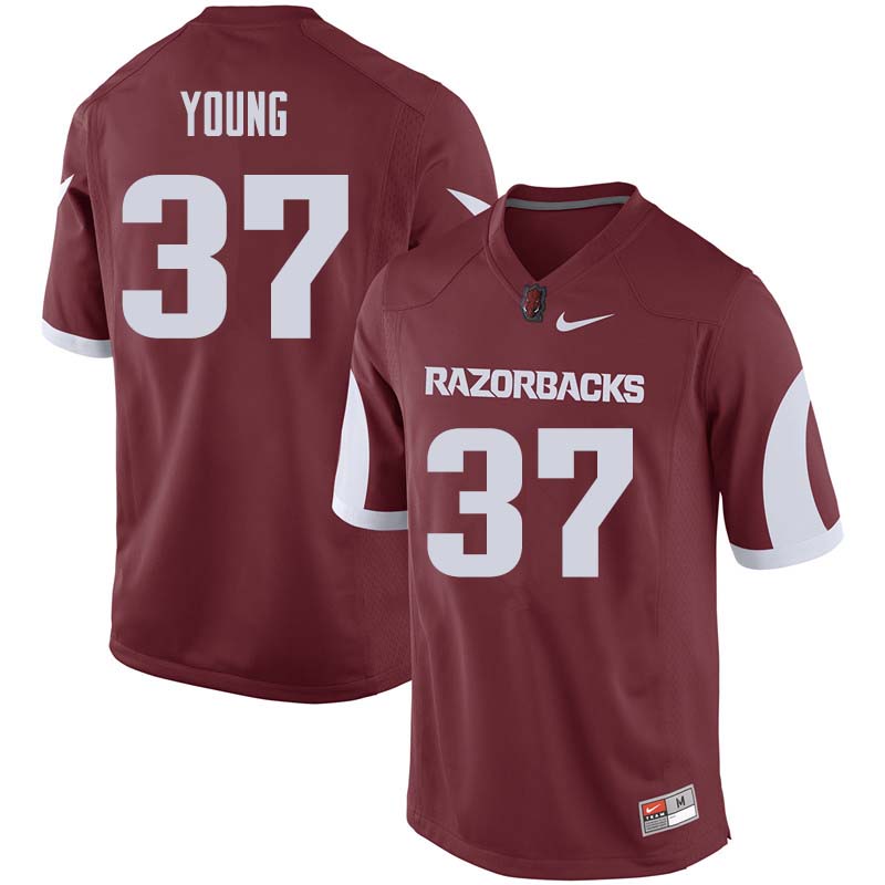 Men #37 Brenden Young Arkansas Razorback College Football Jerseys Sale-Cardinal